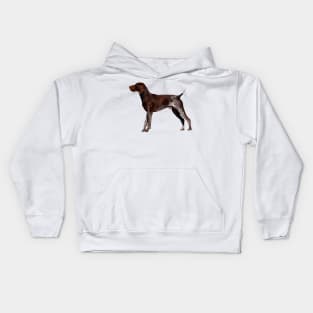 Liver German Shorthaired Pointer Stacked Kids Hoodie